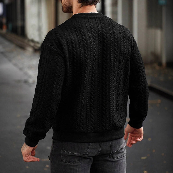 Herren Strickpullover mit strukturiertem Muster Aliams
