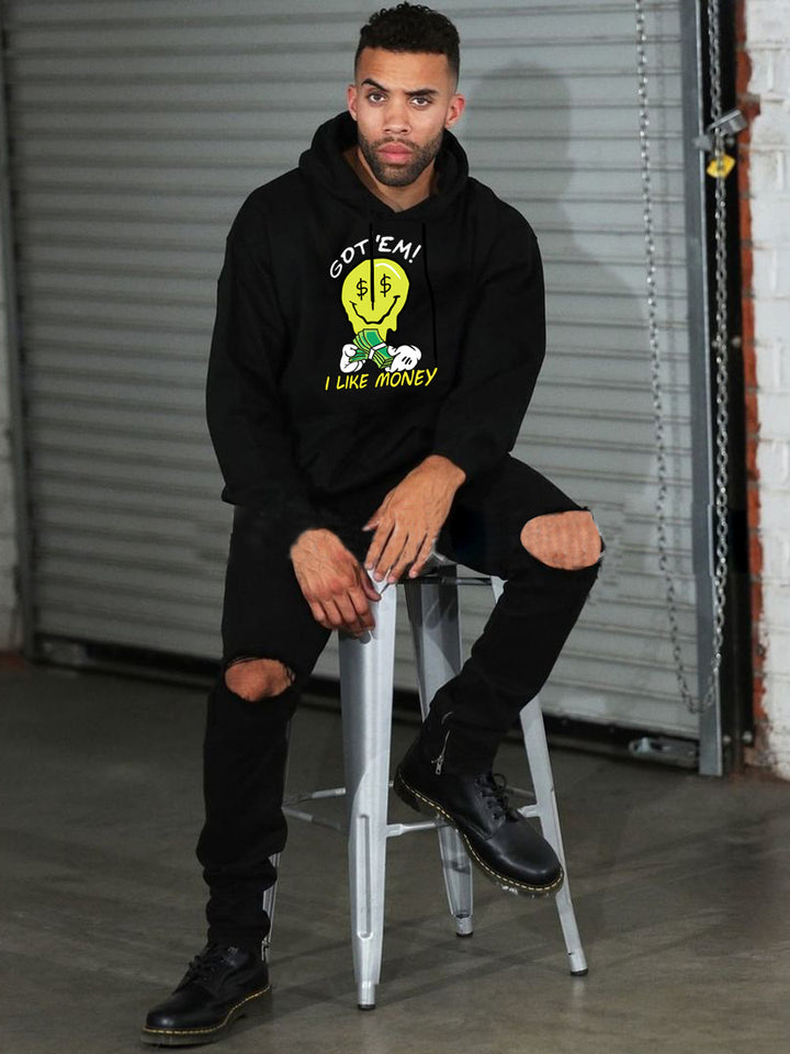 Herren Kapuzenpullover mit kreativem Grafikdesign Aliams