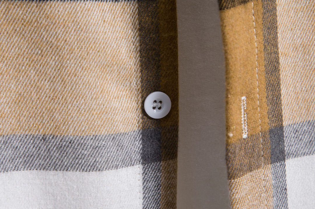 Herren Karohemdjacke mit integriertem Kapuzenpullover und bequemen Knopfdetails Aliams