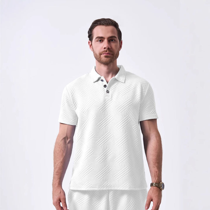 Herren Poloshirt mit strukturiertem Design Aliams