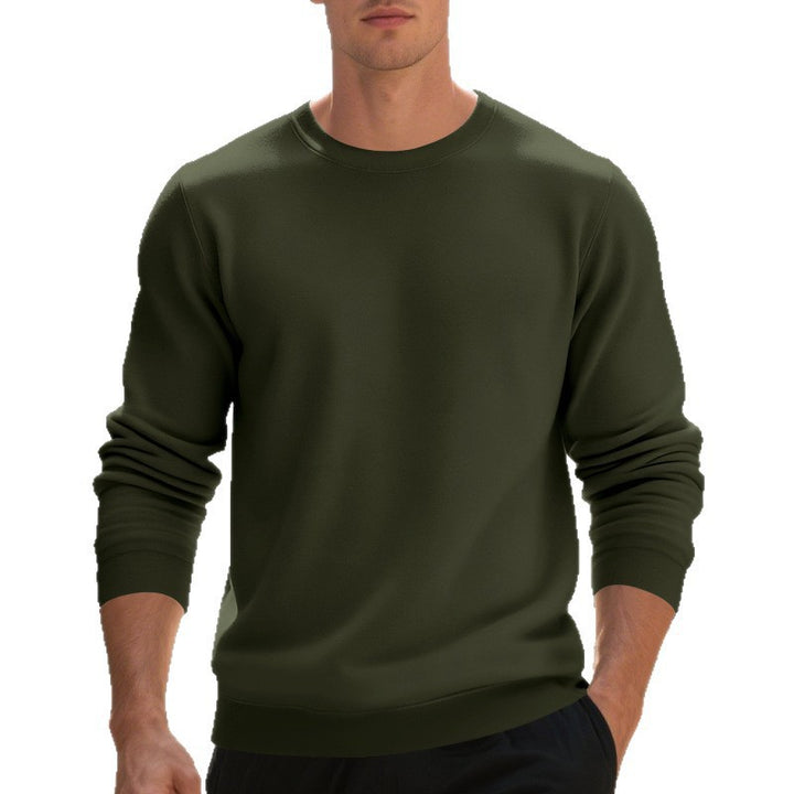 Herren klassischer Sweatshirt mit Rundhalsausschnitt und bequemer Passform Aliams