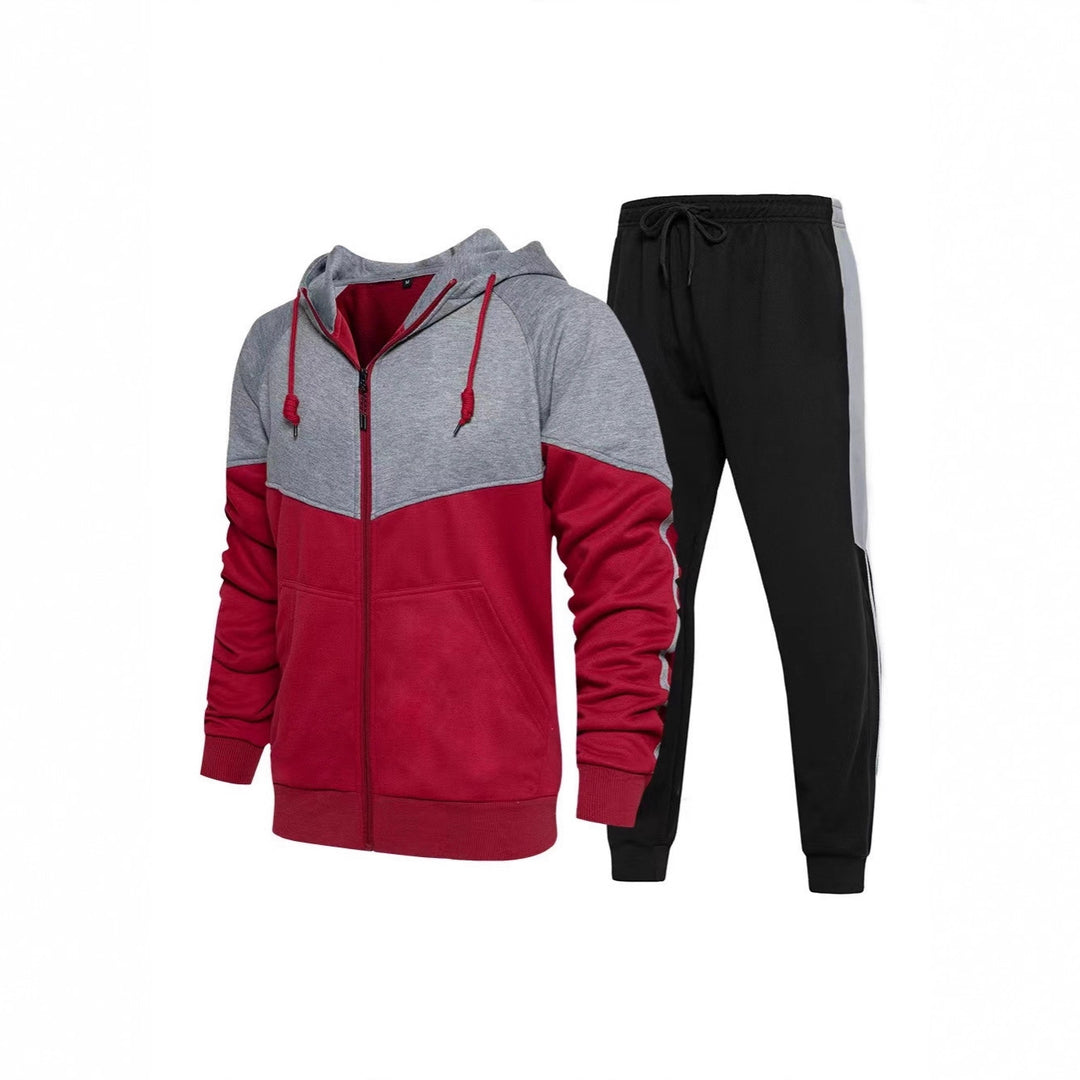 Herren Sportliche Fleece-Jogginganzug Aliams