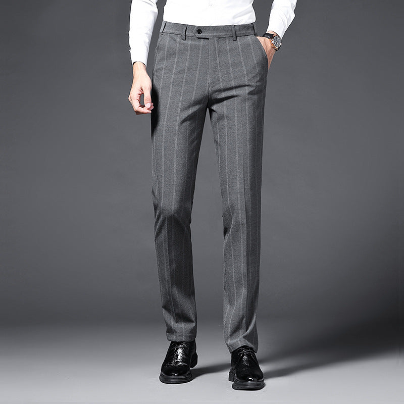 Herren elegante gestreifte Anzughose Aliams