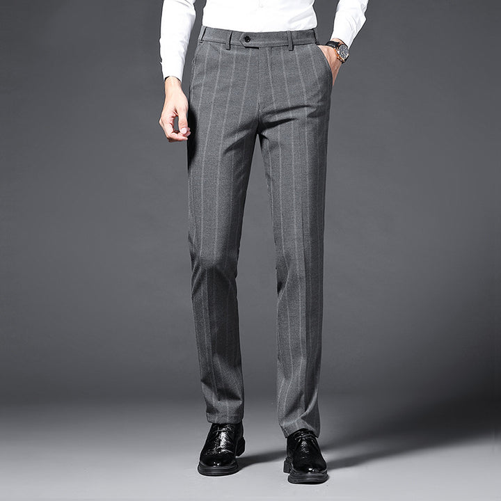 Herren elegante gestreifte Anzughose Aliams