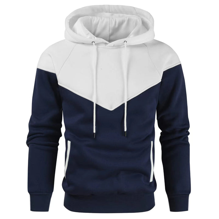 Herren Sportlicher Kapuzenpullover mit Farbblock-Design Aliams