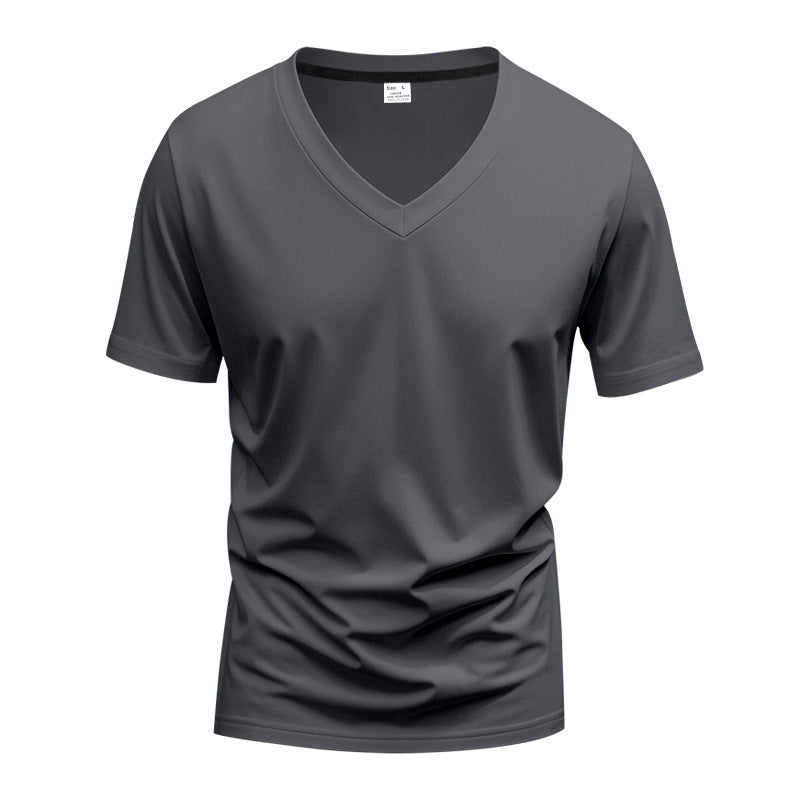 Herren V-Ausschnitt T-Shirt aus atmungsaktiver und schnelltrocknender Baumwolle Aliams