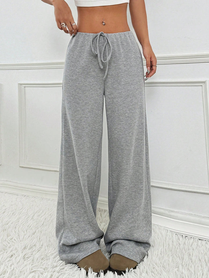 Damen komfortable Relaxhose mit weitem Schnitt und verstellbarem Kordelzug Aliams