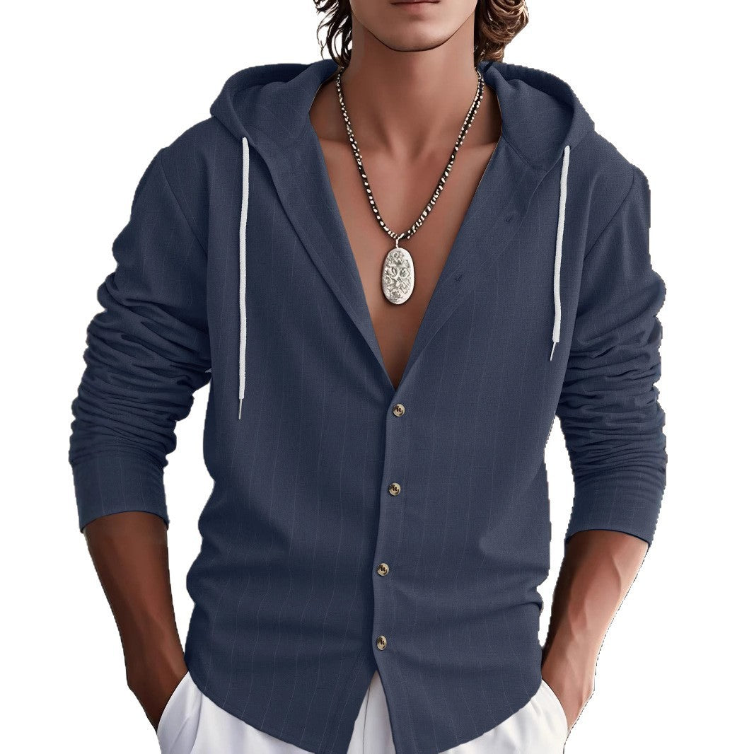 Herren Übergangsjacke mit strukturiertem Design und Kapuze Aliams