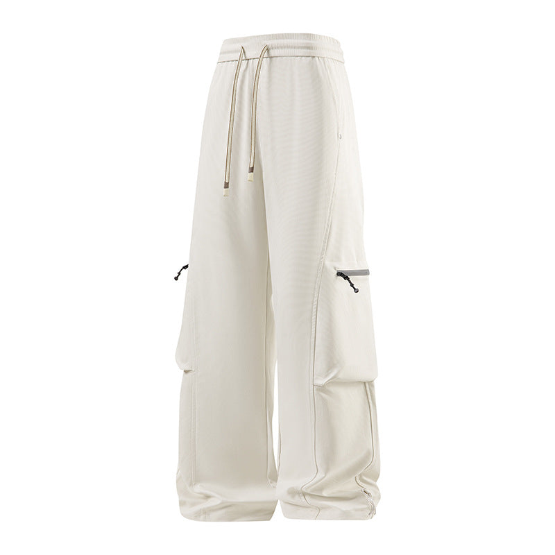 Herren Bequeme Cargo-Hose mit elastischem Bund und praktischen Reißverschlusstaschen Aliams