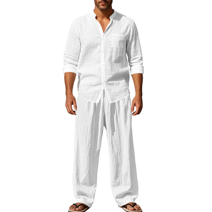 Herren luftiges Hemd- und Hosen-Set Aliams