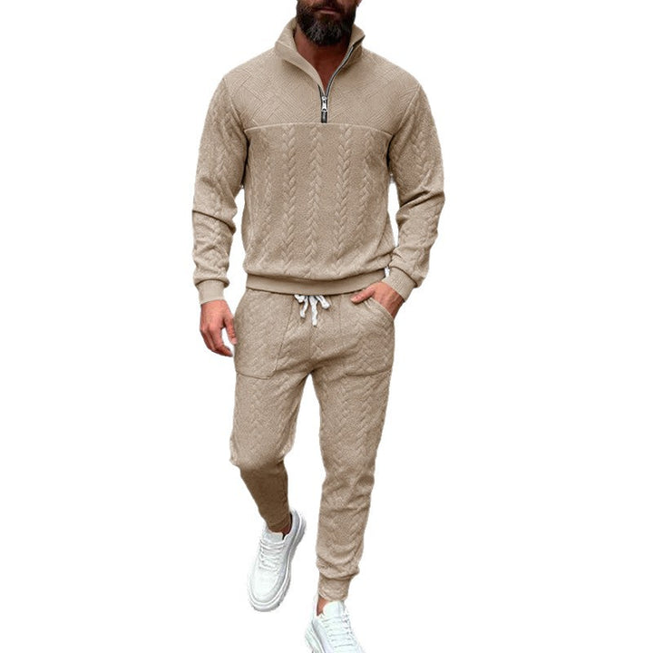 Herren sportliches Freizeit-Set mit strukturiertem Sweatstoff und seitlichen Reißverschlusstaschen Aliams