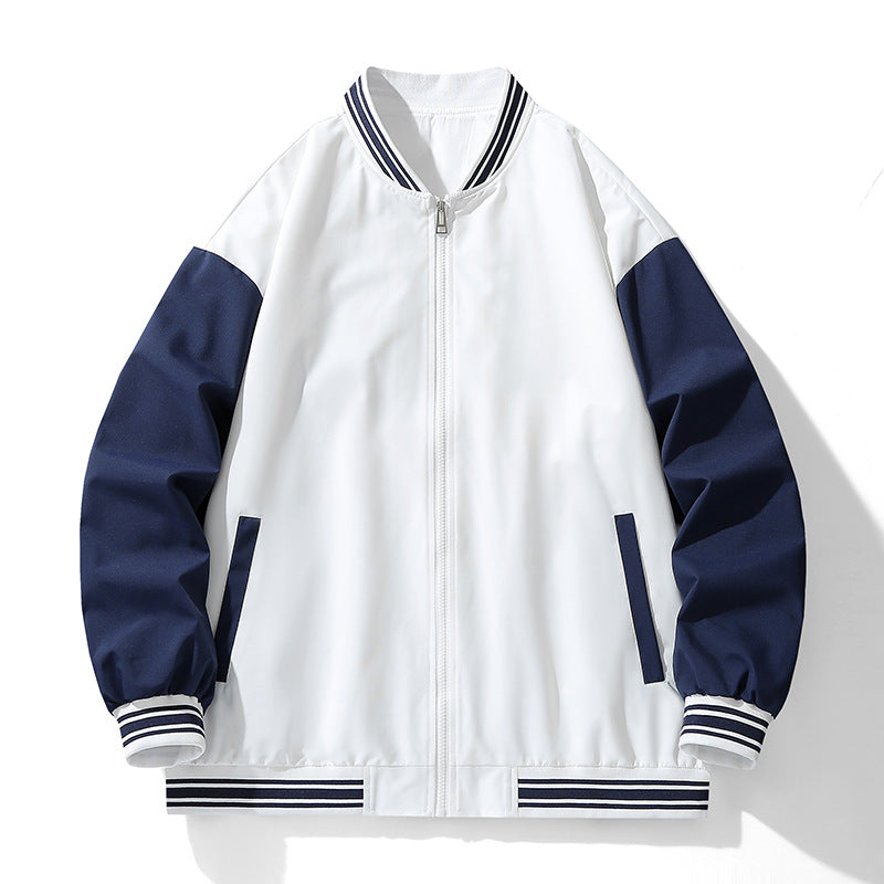 Herren sportliche Bomberjacke mit kontrastierenden Ärmeln Aliams