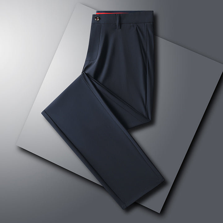 Herren stilvolle Business-Hose mit elastischem Bund und schmalem Schnitt Aliams