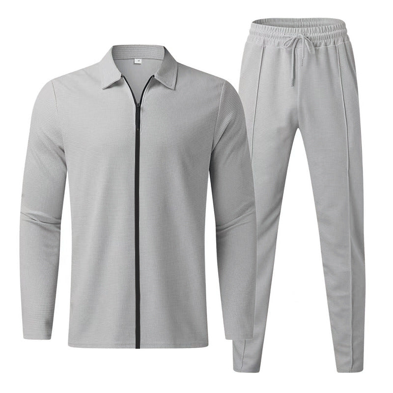 Herren Sportliches Zip-Up Set mit atmungsaktiver Struktur Aliams