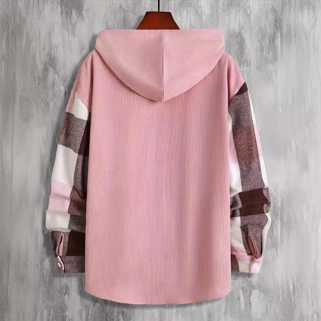 Herren Flanell-Hemd mit Kapuze und Karomuster Aliams