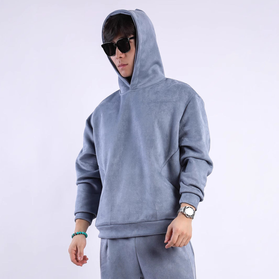 Herren Kapuzensweatshirt aus weichem Fleece-Material mit innovativen Details Aliams