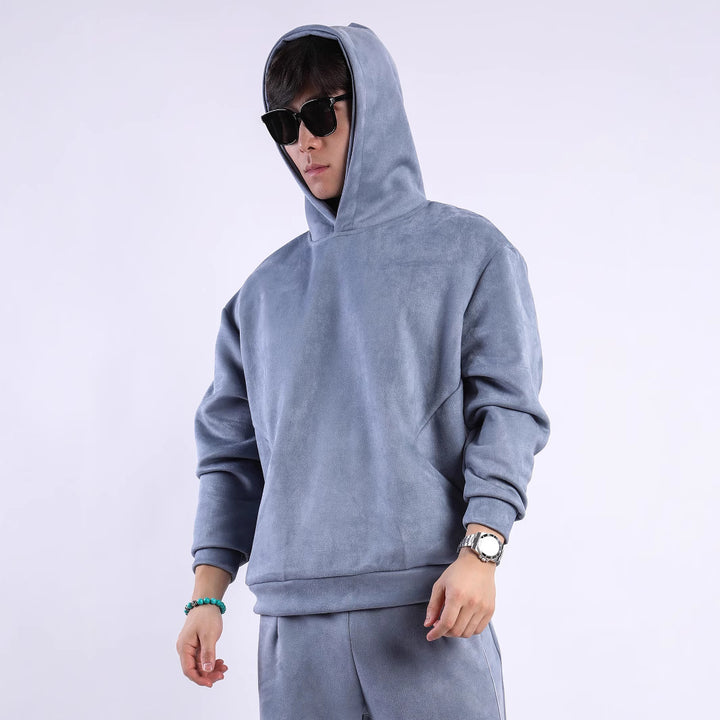 Herren Kapuzensweatshirt aus weichem Fleece-Material mit innovativen Details Aliams