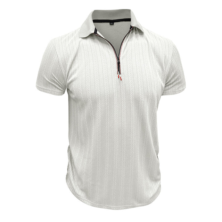 Herren sportliches Polohemd mit Reißverschluss Aliams