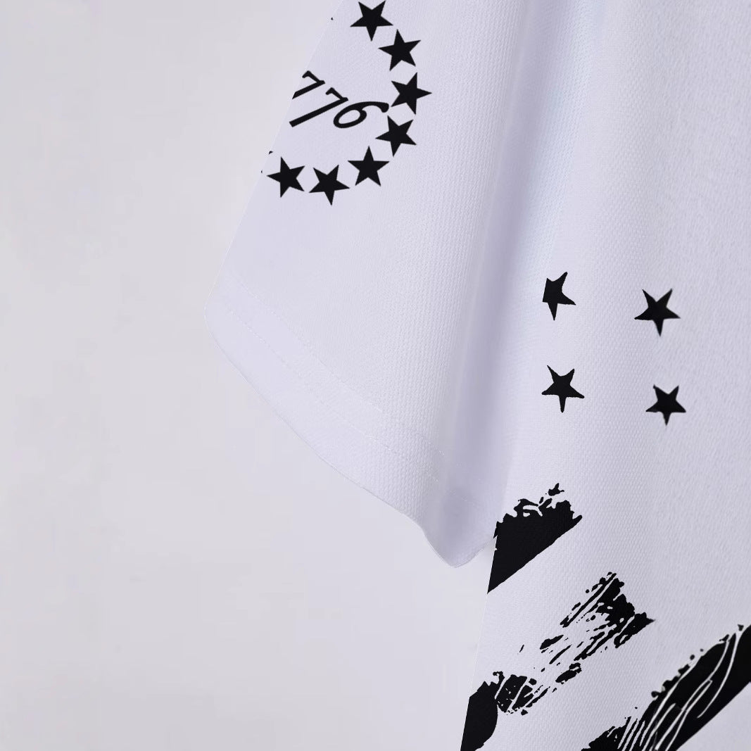 Herren Poloshirt mit patriotischem Print Aliams