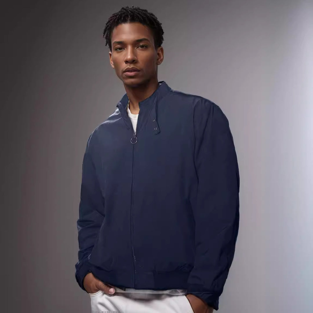 Herren vielseitige Übergangsjacke mit praktischen Taschen und modernem Stehkragen Aliams