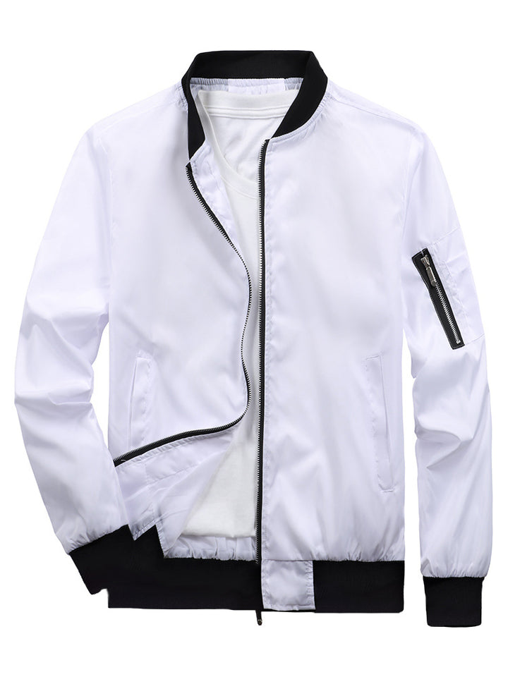 Herren Sportliche Bomberjacke mit praktischen Reißverschlusstaschen Aliams