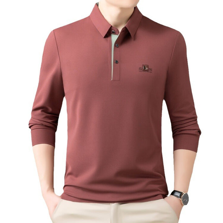 Herren hochwertiges Langarm Poloshirt mit feuchtigkeitsregulierendem Material und elegantem Kragen Aliams