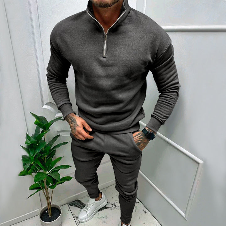 Herren Sportlicher Pullover mit Stehkragen Aliams