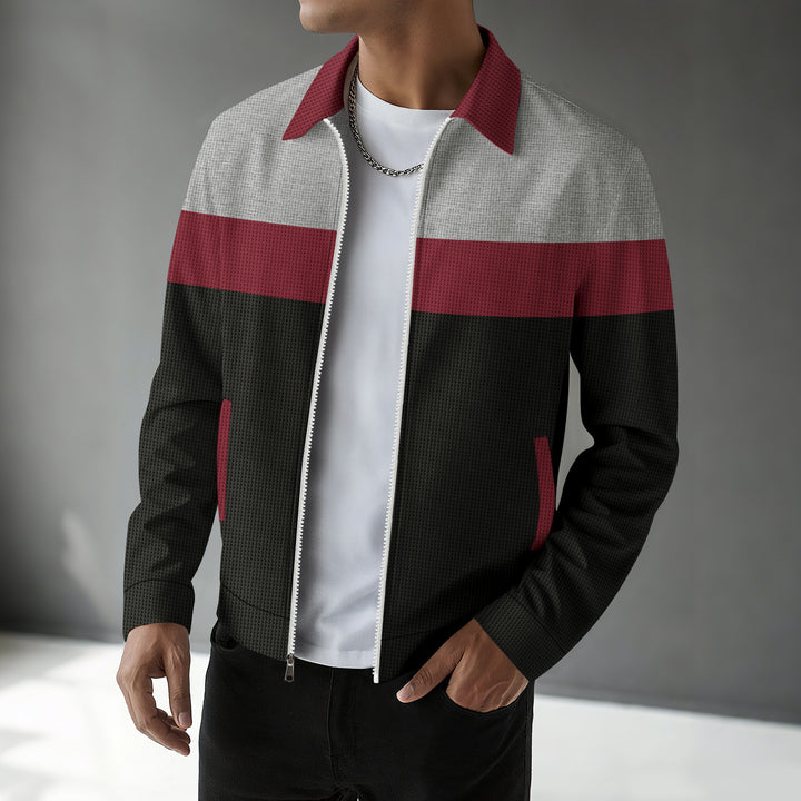 Herren stylische Übergangsjacke mit farbblockierendem Design Aliams