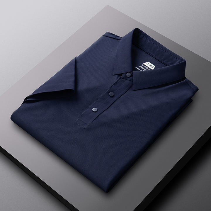 Herren atmungsaktives Poloshirt mit strukturiertem Gewebe Aliams