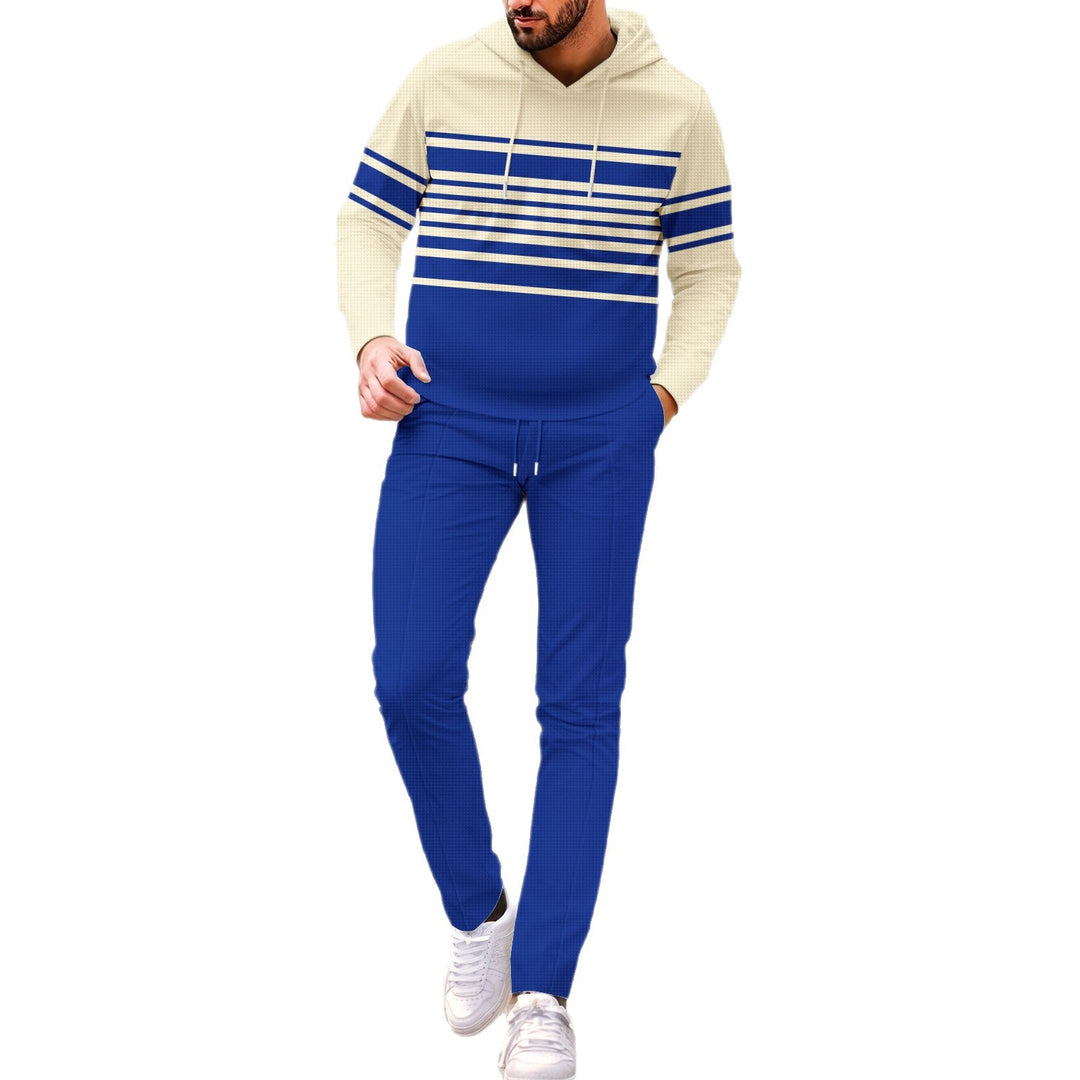 Herren Sportiver Hoodie mit strukturiertem Design und modischen Streifen Aliams