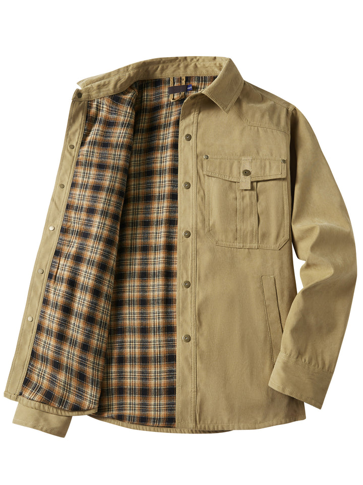 Herren Flanell gefütterte Arbeitsjacke Aliams