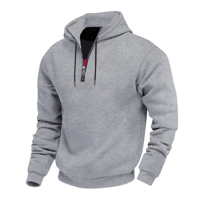 Herren Sweatshirt mit Reißverschluss und hohem Kragen Aliams