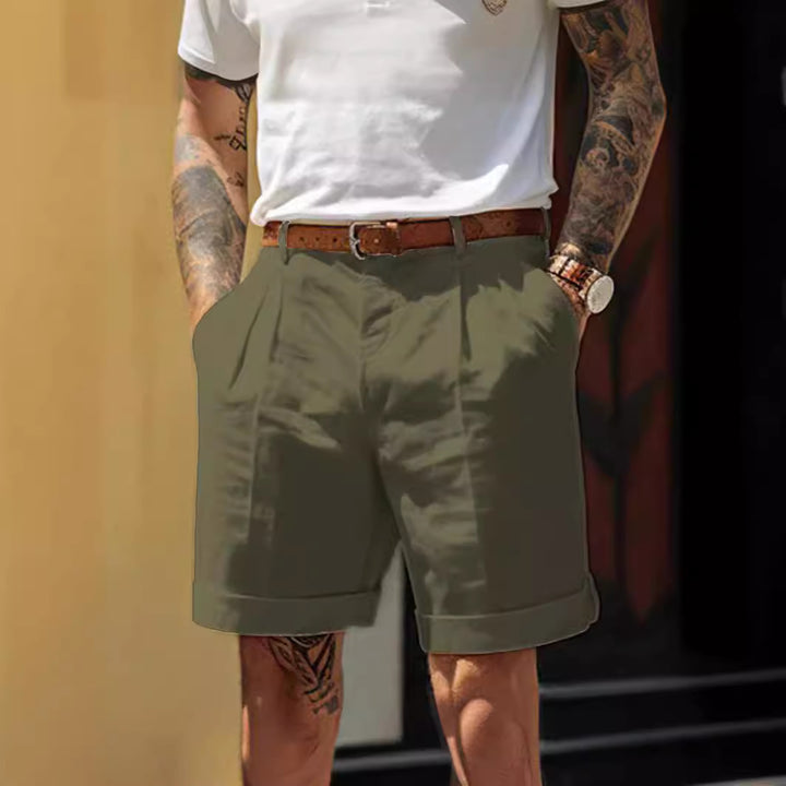 Herren Shorts aus atmungsaktivem Leinen mit praktischem Taschen-Design Aliams