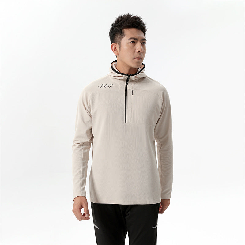 Herren atmungsaktives Sportoberteil mit Kapuze Aliams