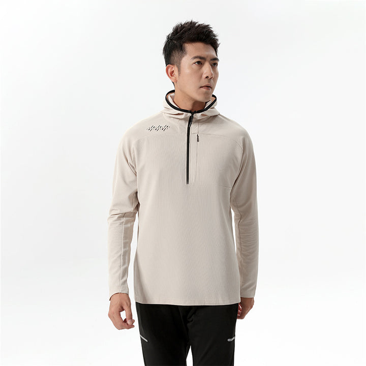 Herren atmungsaktives Sportoberteil mit Kapuze Aliams