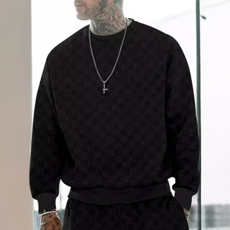 Herren Freizeit-Sweatshirt mit strukturierter Oberfläche Aliams