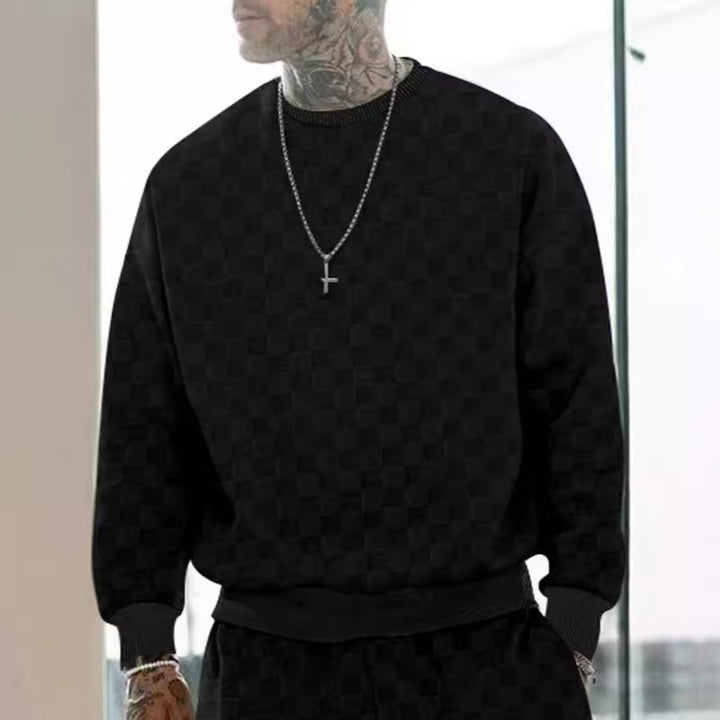 Herren Freizeit-Sweatshirt mit strukturierter Oberfläche Aliams