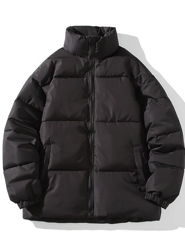 Herren isolierte Steppjacke mit hohem Kragen und elastischen Bündchen Aliams