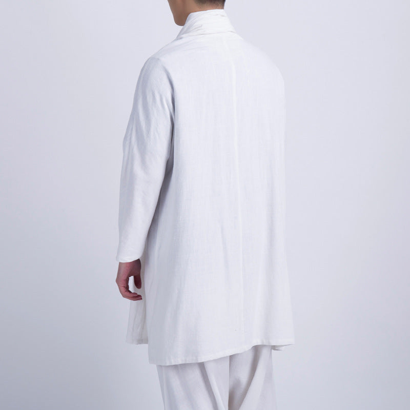 Herren Überwurfjacke mit asymmetrischem Schnitt und dekorativen Details Aliams