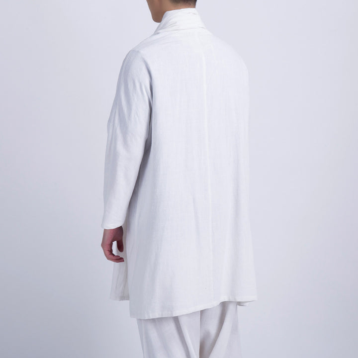 Herren Überwurfjacke mit asymmetrischem Schnitt und dekorativen Details Aliams