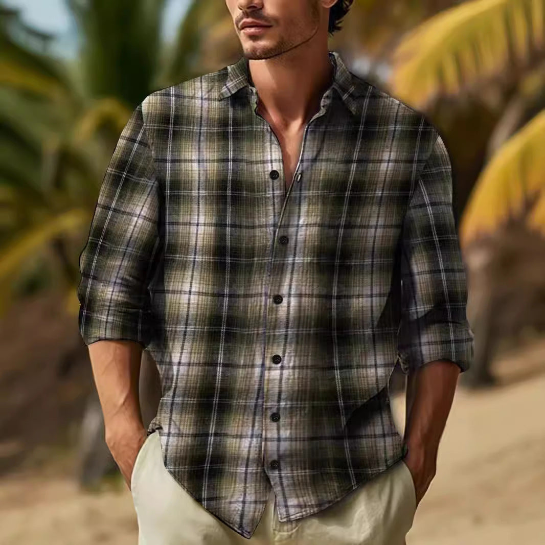 Herren kariertes Freizeithemd Aliams