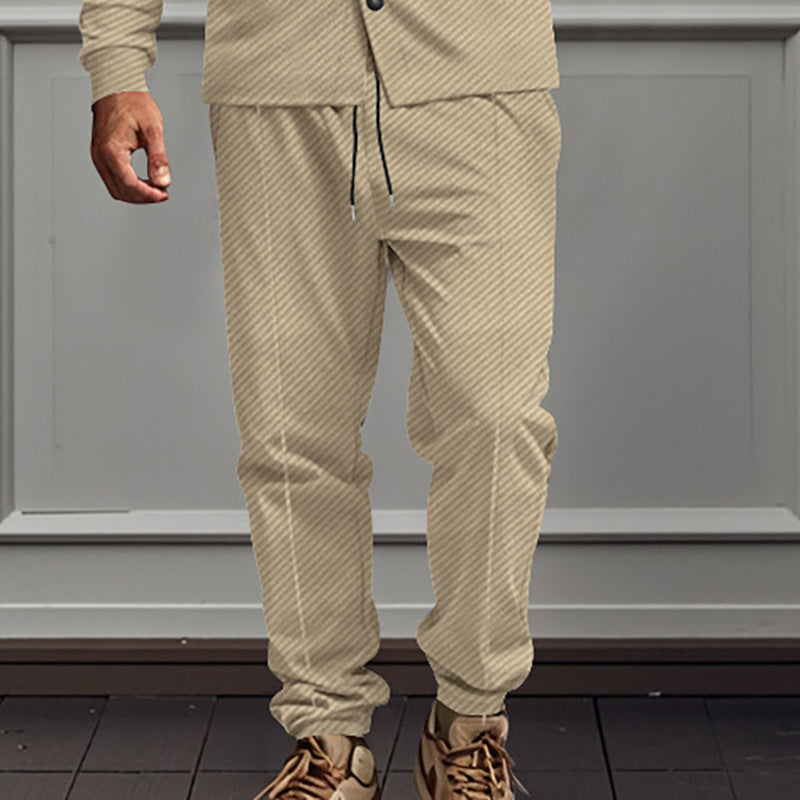 Herren bequeme Freizeit-Jogginghose mit elastischem Bund und seitlichen Taschen Aliams