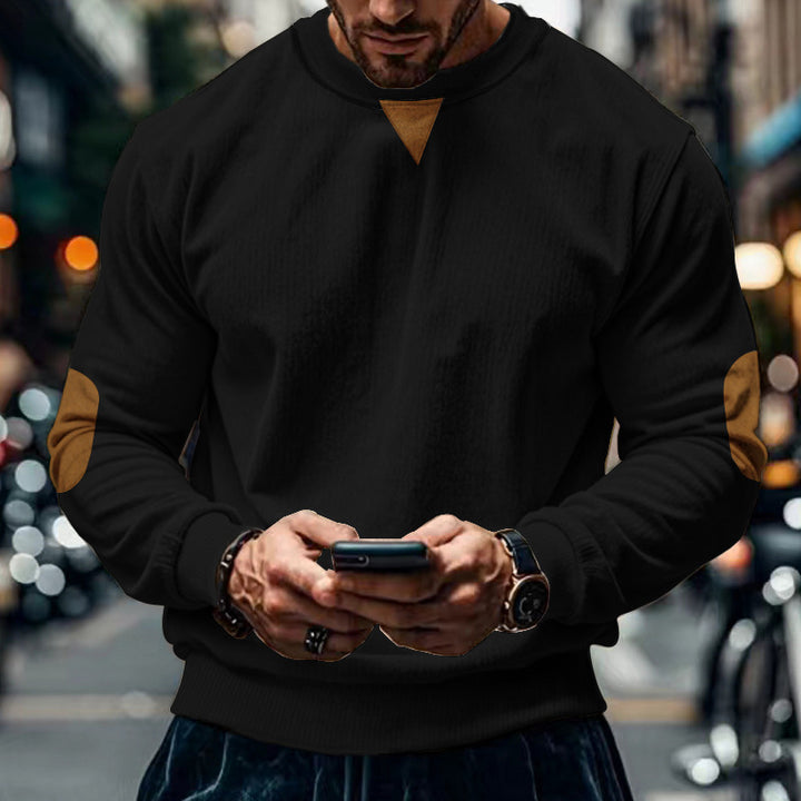 Herren klassischer Rippstrick Pullover Aliams