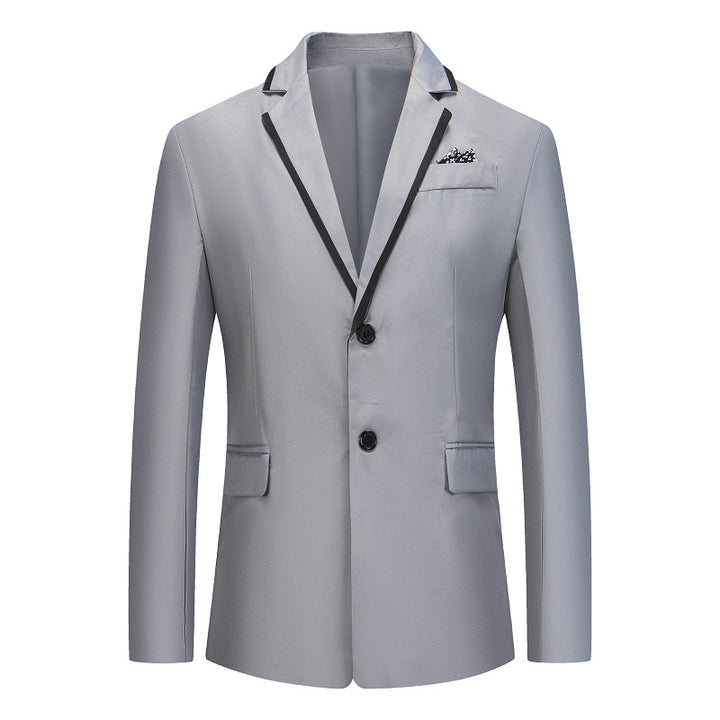 Herren eleganter smoking blazer mit kontrastierenden Details und praktischen Taschen Aliams