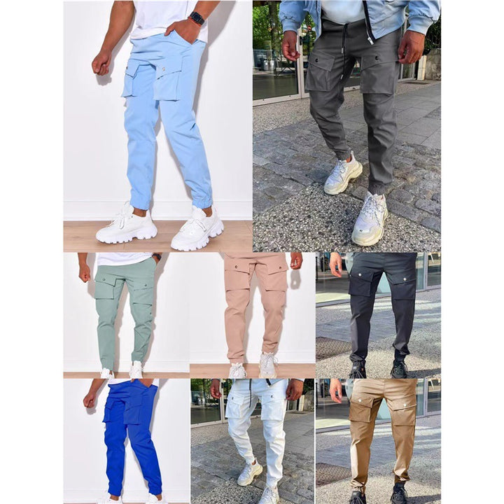 Herren Cargo-Hose mit vielen Taschen und elastischem Abschluss Aliams