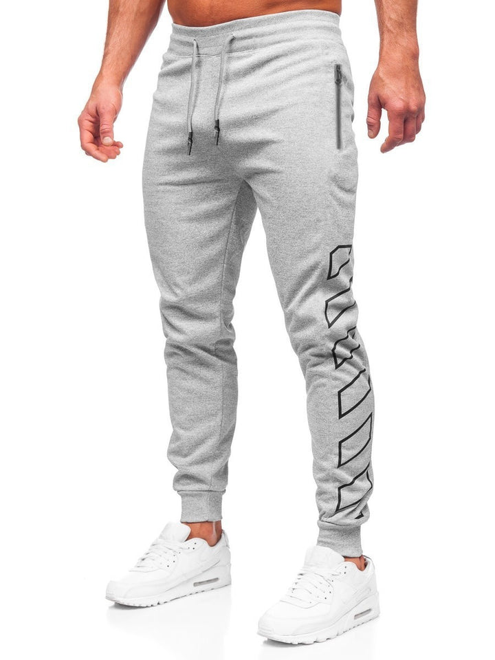 Herren Sportliche Jogginghose mit Reißverschlusstaschen Aliams