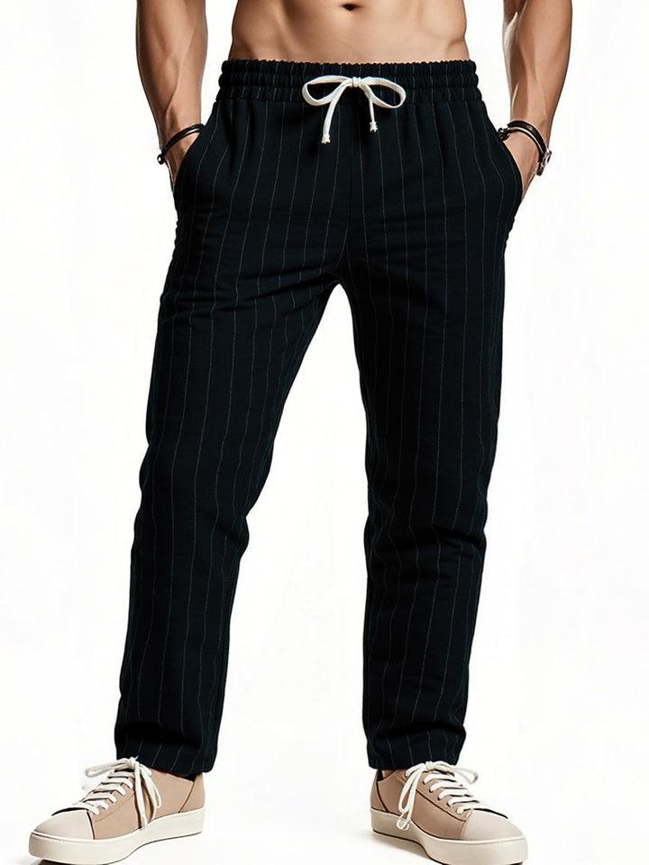 Herren komfortable Freizeithose mit gestreiftem Design Aliams