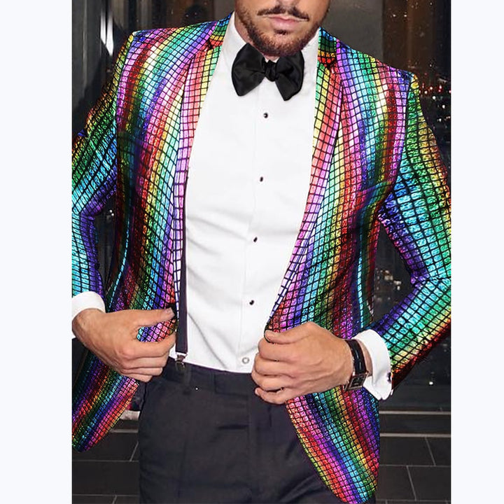 Herren schimmernder Pailletten-Anzugblazer Aliams