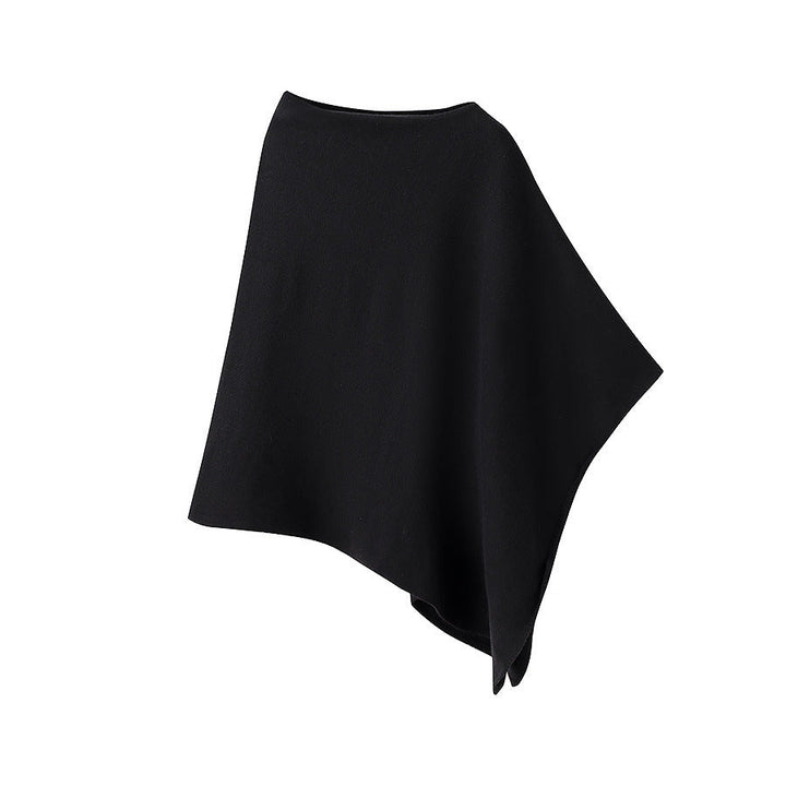 Damen Schalponcho Aus Hochwertiger Wolle und Elastischem Material Aliams