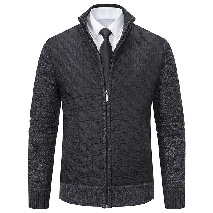Herren stylische Strickjacke mit Steppdesign Aliams